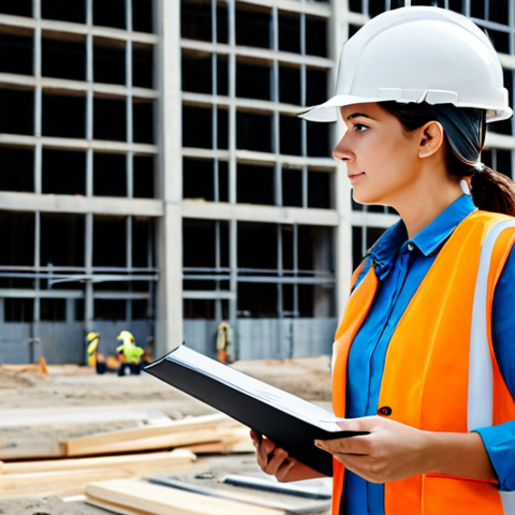 곤충 먹이 성장 촉진법 - **
"A professional female engineer, fully clothed in appropriate work attire (hard hat, safety vest...