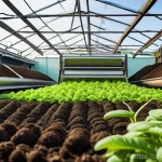 곤충을 이용한 천연비료 - **Prompt:** A vibrant, macro-level illustration showing the intricate process of insect farming for ...