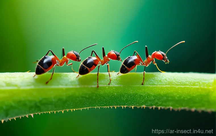 곤충 종 사이의 생태적 경쟁 - **Prompt:** "A dynamic, close-up shot capturing a tense ecological struggle: a small group of determ... 곤충 종 사이의 생태적 경쟁 - **Prompt:** "A dynamic, close-up shot capturing a tense ecological struggle: a small group of determ...