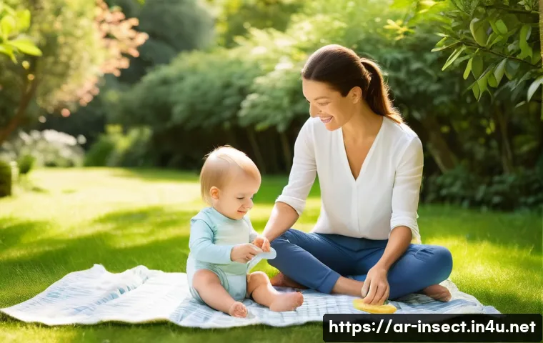 곤충 독성 안전 가이드 - **Prompt 1: Summer Family Protection**
"A diverse family, including a mother, father, and two ch...